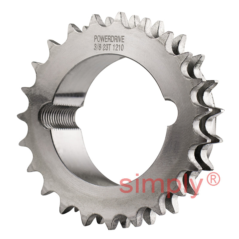 23 Tooth 06B Duplex Sprocket Tapered Locking Bush Type for 3/8 inch Pitch Chain - Bush not Incl.
