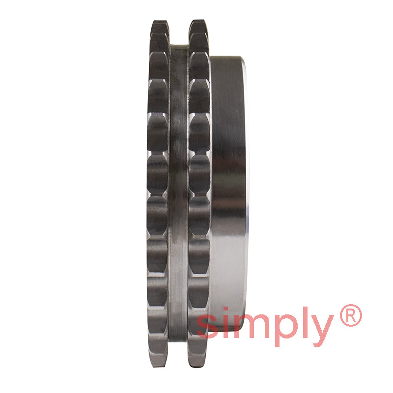 30 Tooth 06B Duplex Sprocket Tapered Locking Bush Type for 3/8 inch Pitch Chain - Bush not Incl.