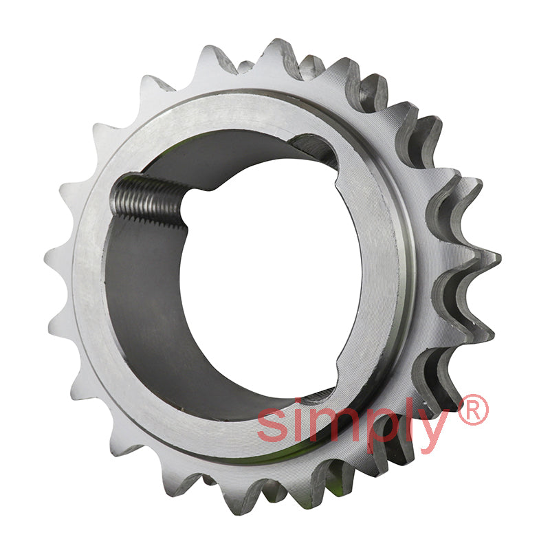 19 Tooth 08B Duplex Sprocket Tapered Locking Bush Type for 1/2 inch Pitch Chain (Bush not Incl.)