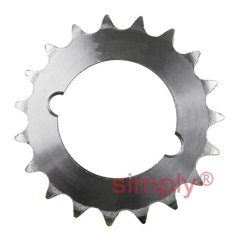 19 Tooth 08B Duplex Sprocket Tapered Locking Bush Type for 1/2 inch Pitch Chain (Bush not Incl.)
