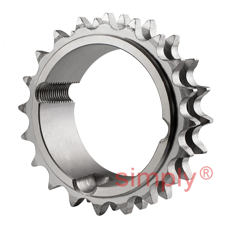20 Tooth 08B Duplex Sprocket Tapered Locking Bush Type for 1/2 inch Pitch Chain (Bush not Incl.)