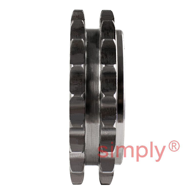 20 Tooth 08B Duplex Sprocket Tapered Locking Bush Type for 1/2 inch Pitch Chain (Bush not Incl.)