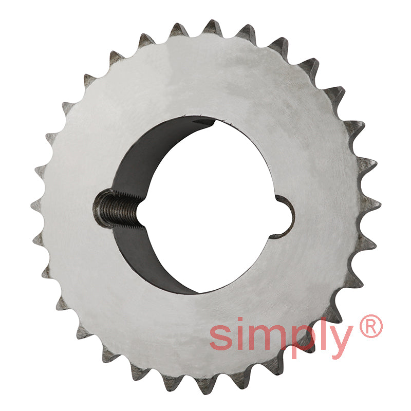30 Tooth 08B Duplex Sprocket Tapered Locking Bush Type for 1/2 inch Pitch Chain (Bush not Incl.)
