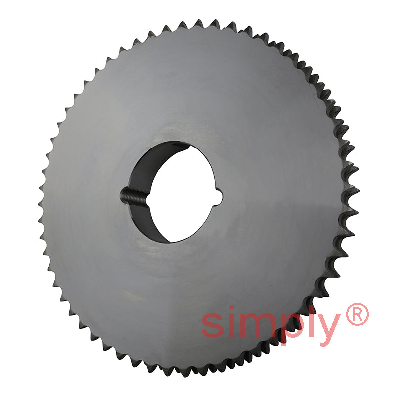 57 Tooth 08B Duplex Sprocket Tapered Locking Bush Type for 1/2 inch Pitch Chain (Bush not Incl.)