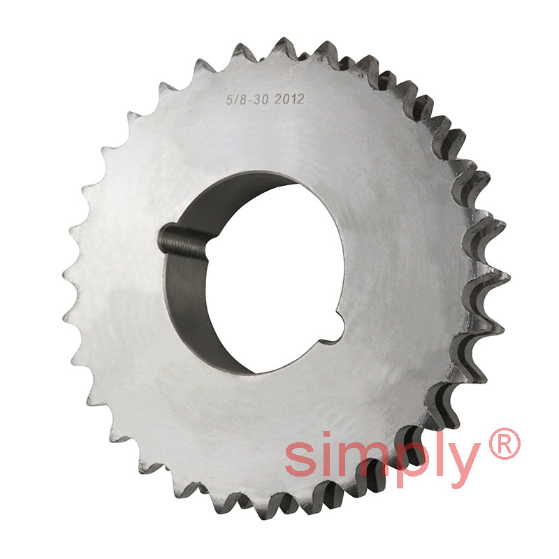 30 Tooth 10B Duplex Sprocket Tapered Locking Bush Type for 5/8 inch Pitch Chain (Bush not Incl.)