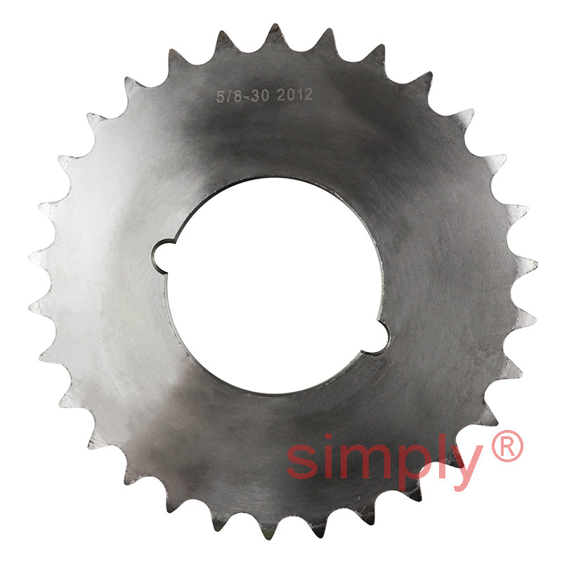 30 Tooth 10B Duplex Sprocket Tapered Locking Bush Type for 5/8 inch Pitch Chain (Bush not Incl.)