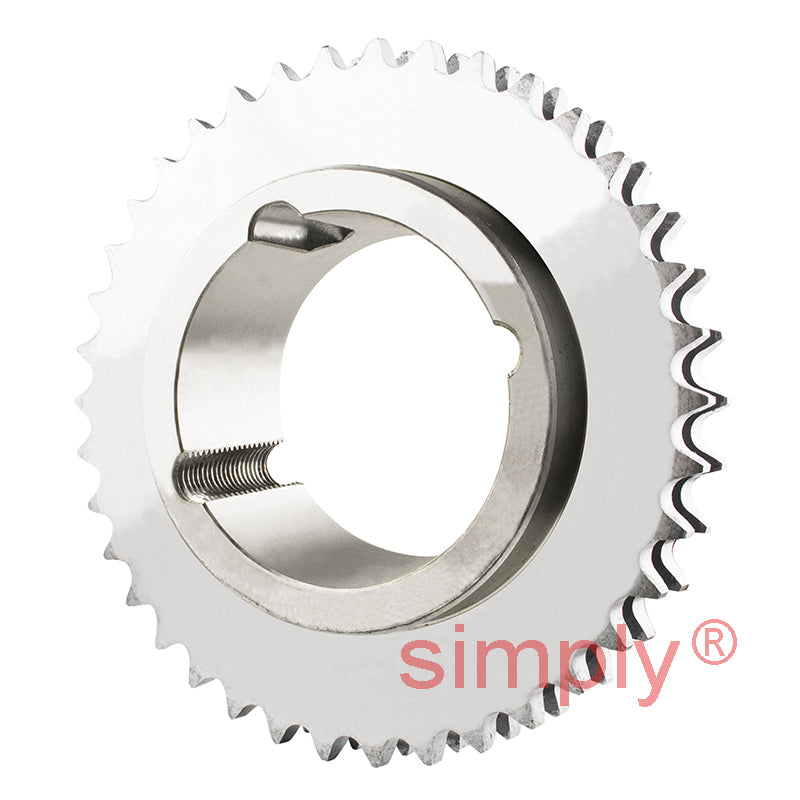 38 Tooth 10B Duplex Sprocket Tapered Locking Bush Type for 5/8 inch Pitch Chain (Bush not Incl.)