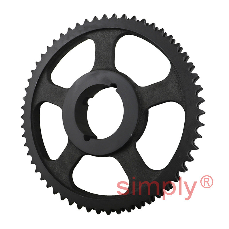 57 Tooth 10B Duplex Sprocket Tapered Locking Bush Type for 5/8 inch Pitch Chain (Bush not Incl.)