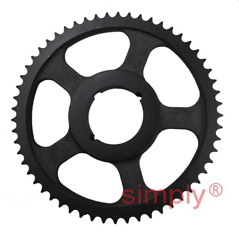 57 Tooth 10B Duplex Sprocket Tapered Locking Bush Type for 5/8 inch Pitch Chain (Bush not Incl.)