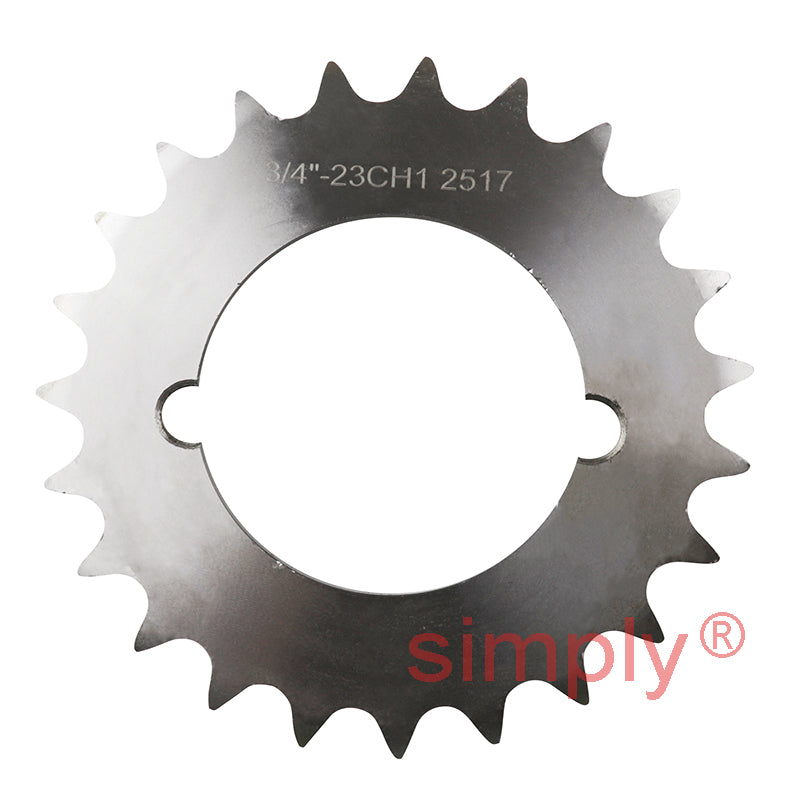 23 Tooth 12B Duplex Sprocket Tapered Locking Bush Type for 3/4 inch Pitch Chain (Bush not Incl.)