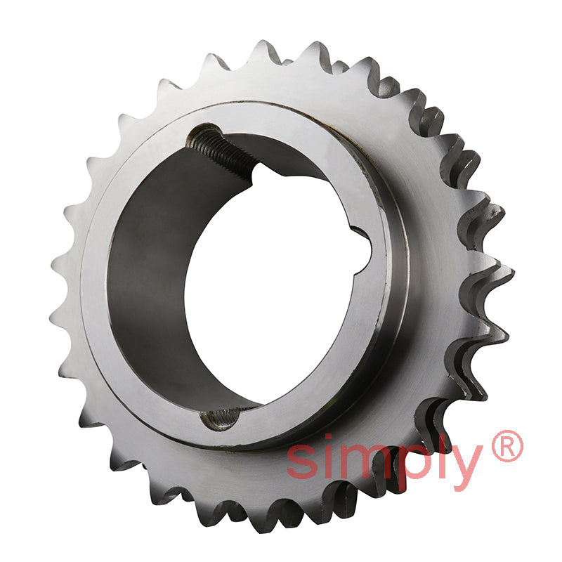 25 Tooth 12B Duplex Sprocket Tapered Locking Bush Type for 3/4 inch Pitch Chain (Bush not Incl.)