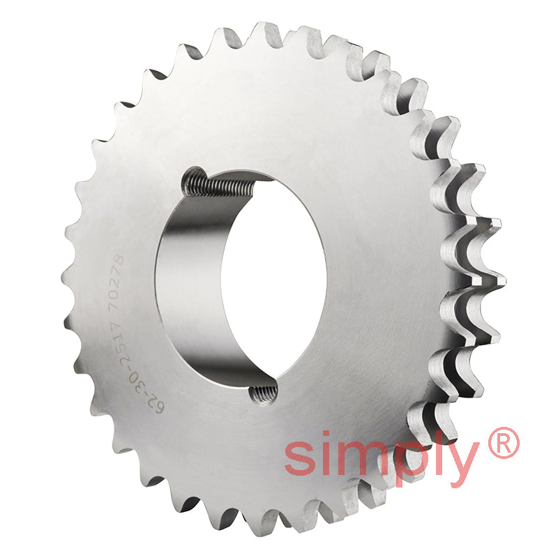 30 Tooth 12B Duplex Sprocket Tapered Locking Bush Type for 3/4 inch Pitch Chain (Bush not Incl.)