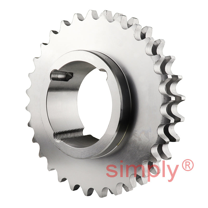 30 Tooth 12B Duplex Sprocket Tapered Locking Bush Type for 3/4 inch Pitch Chain (Bush not Incl.)