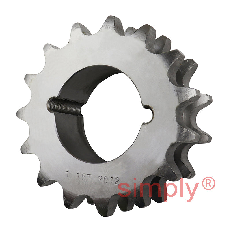 15 Tooth 16B Duplex Sprocket Tapered Locking Bush Type for 1 inch Pitch Chain (Bush not Incl.)