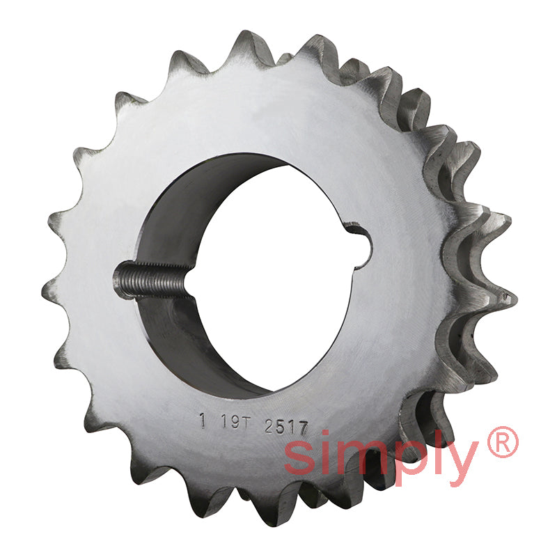19 Tooth 16B Duplex Sprocket Tapered Locking Bush Type for 1 inch Pitch Chain (Bush not Incl.)