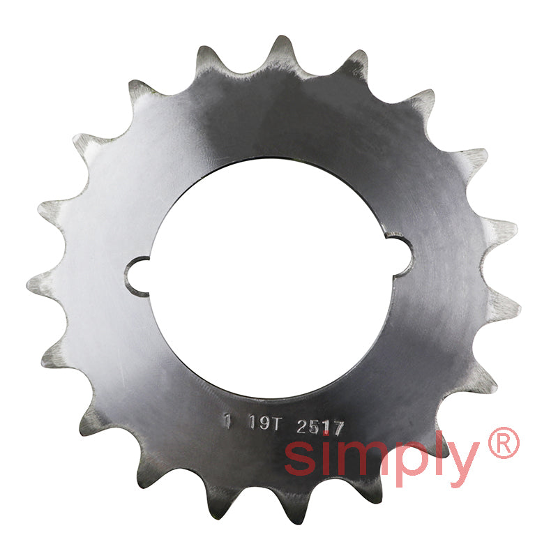 19 Tooth 16B Duplex Sprocket Tapered Locking Bush Type for 1 inch Pitch Chain (Bush not Incl.)