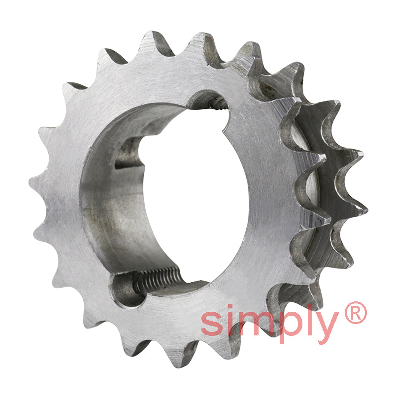 18 Tooth 06B Tapered Bore Double Simplex Sprocket for 3/8 inch Pitch Chain