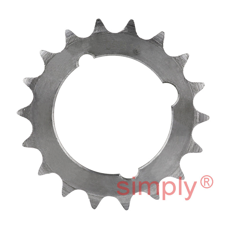 18 Tooth 06B Tapered Bore Double Simplex Sprocket for 3/8 inch Pitch Chain