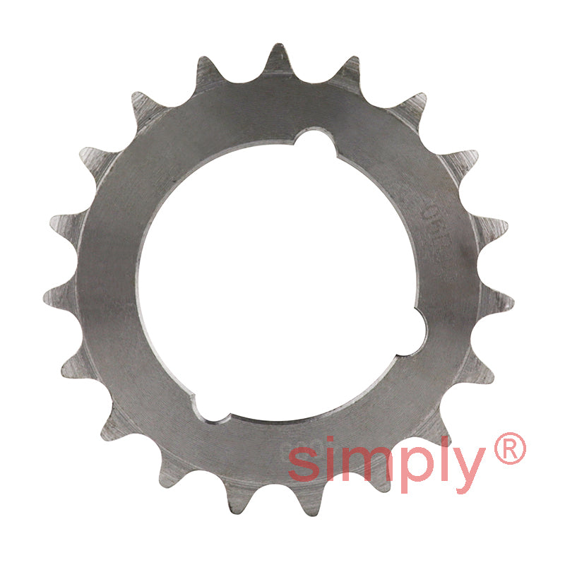 19 Tooth 06B Tapered Bore Double Simplex Sprocket for 3/8 inch Pitch Chain