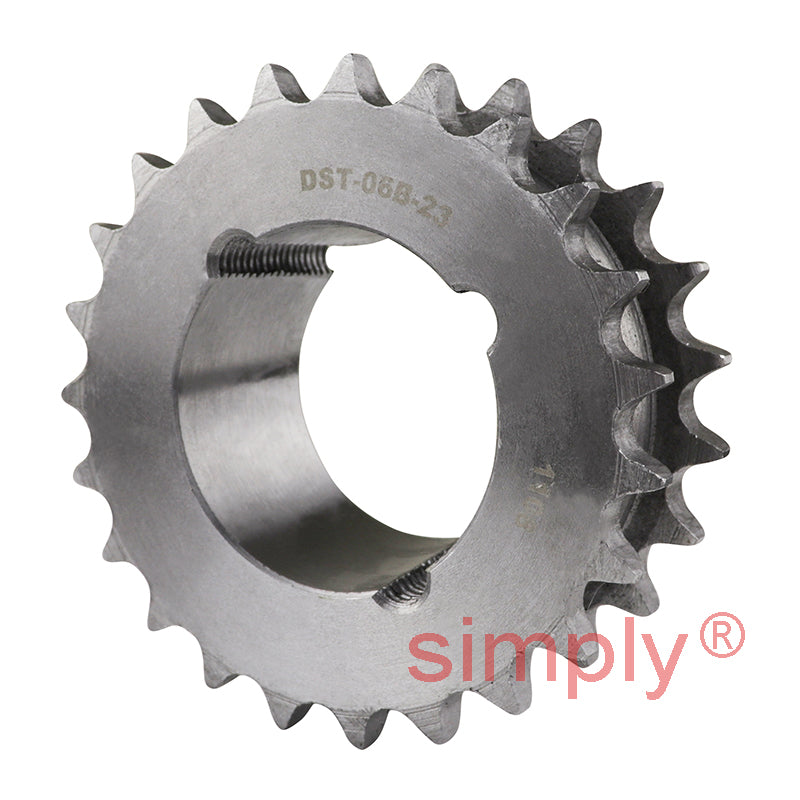 23 Tooth 06B Tapered Bore Double Simplex Sprocket for 3/8 inch Pitch Chain