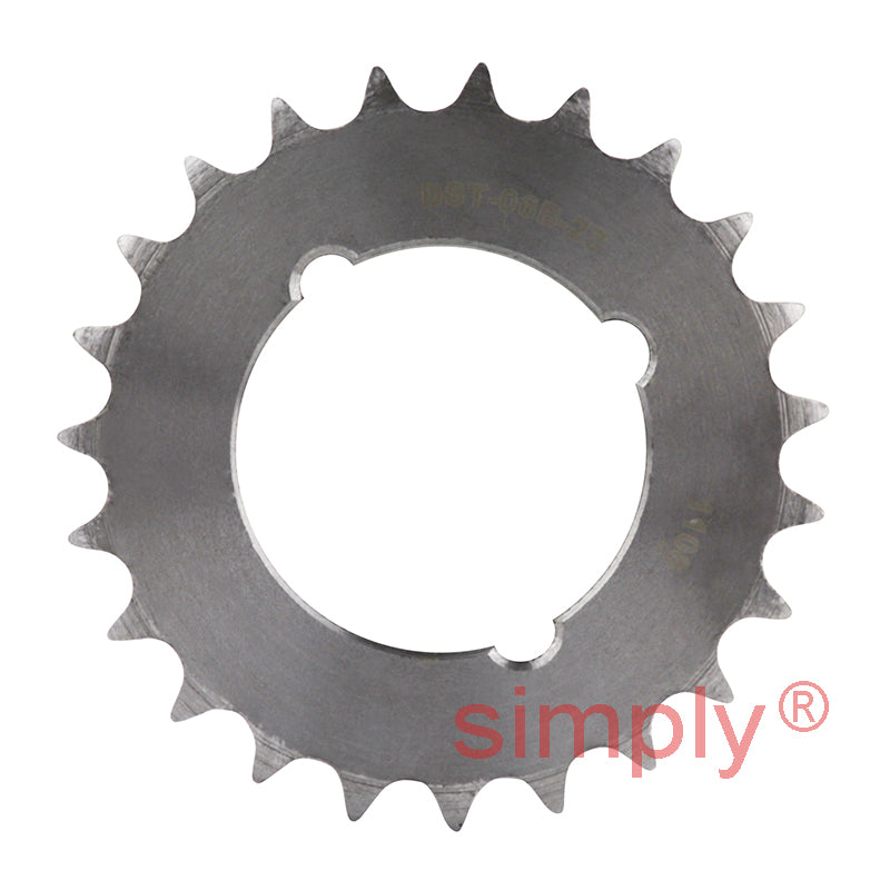 23 Tooth 06B Tapered Bore Double Simplex Sprocket for 3/8 inch Pitch Chain
