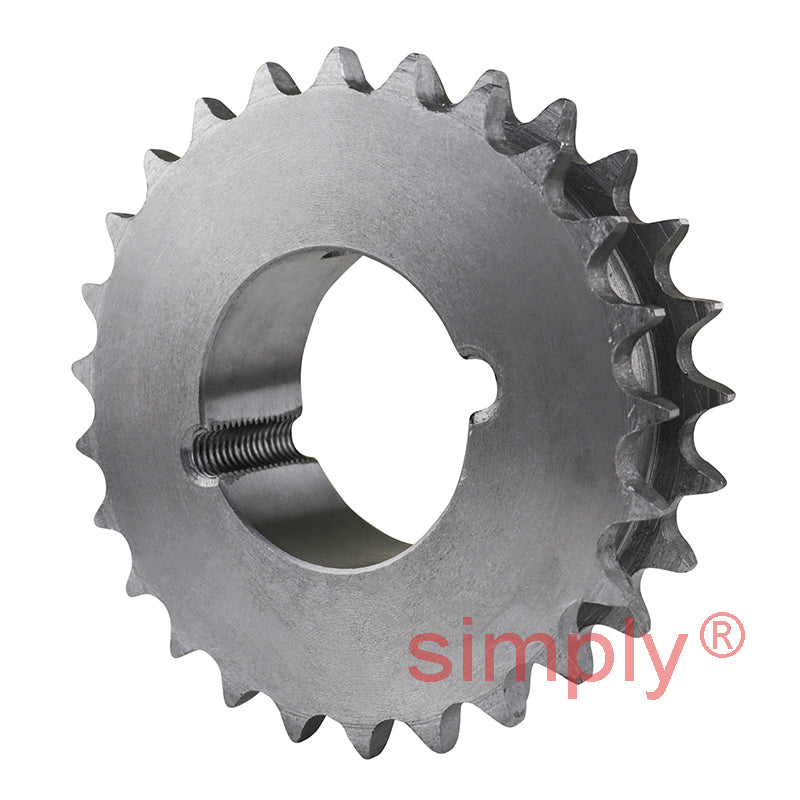 25 Tooth 06B Tapered Bore Double Simplex Sprocket for 3/8 inch Pitch Chain