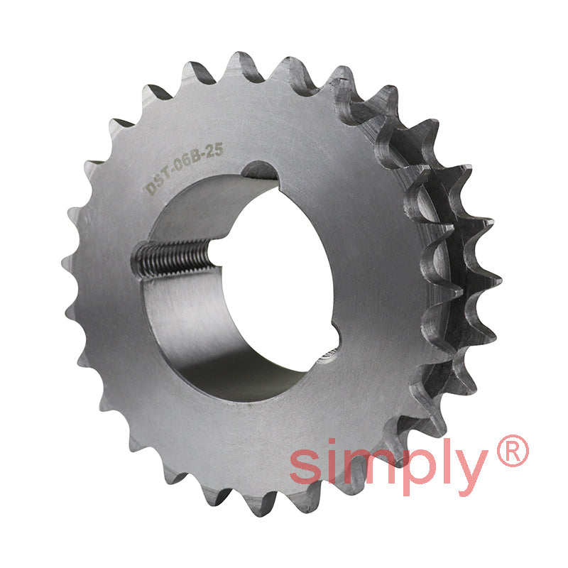 25 Tooth 06B Tapered Bore Double Simplex Sprocket for 3/8 inch Pitch Chain