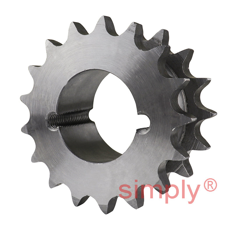 17 Tooth 08B Tapered Bore Double Simplex Sprocket for 1/2 inch Pitch Chain