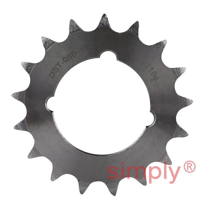17 Tooth 08B Tapered Bore Double Simplex Sprocket for 1/2 inch Pitch Chain