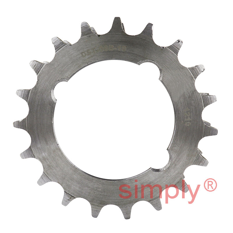 19 Tooth 08B Tapered Bore Double Simplex Sprocket for 1/2 inch Pitch Chain