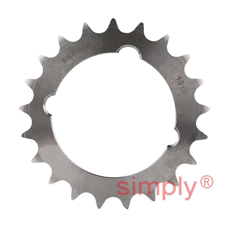 21 Tooth 08B Tapered Bore Double Simplex Sprocket for 1/2 inch Pitch Chain