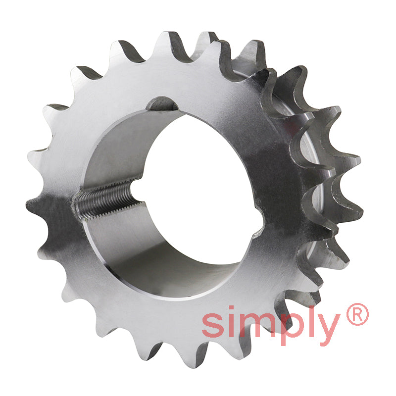 19 Tooth 10B Tapered Bore Double Simplex Sprocket 5/8 inch Pitch Chain