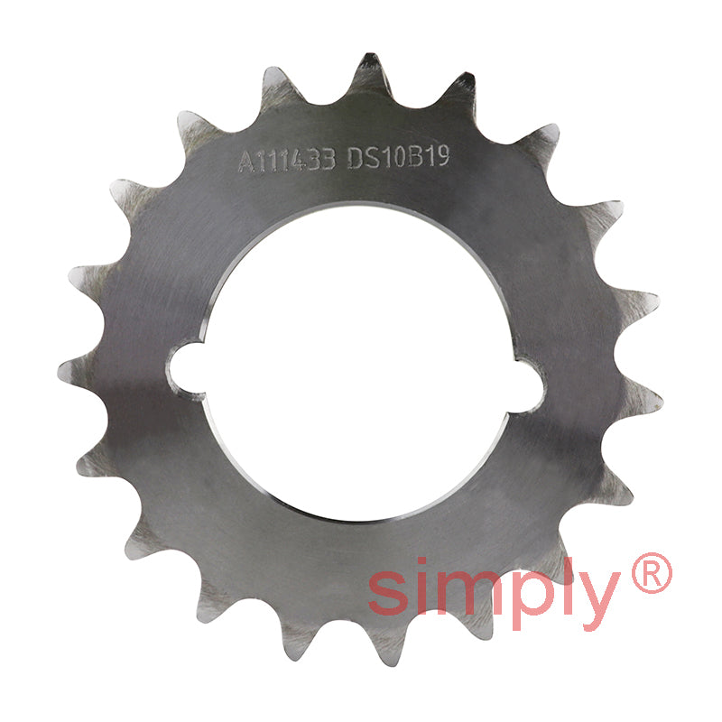 19 Tooth 10B Tapered Bore Double Simplex Sprocket 5/8 inch Pitch Chain
