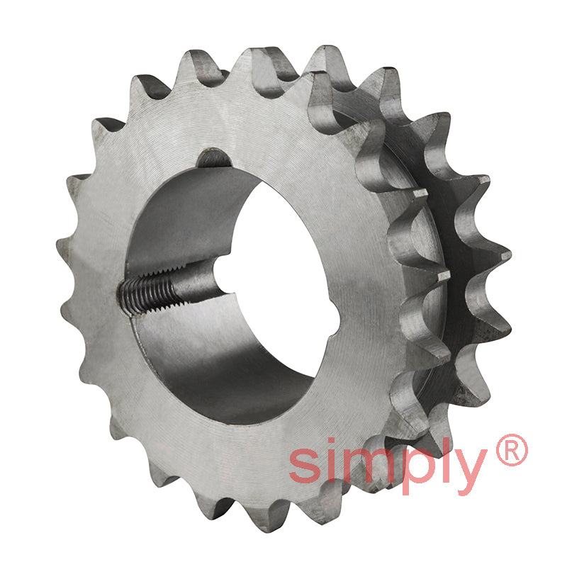 20 Tooth 10B Tapered Bore Double Simplex Sprocket 5/8 inch Pitch Chain