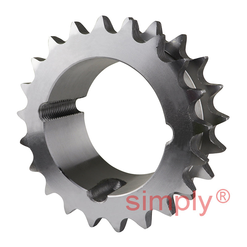 21 Tooth 12B Tapered Bore Double Simplex Sprocket 3/4 inch Pitch Chain