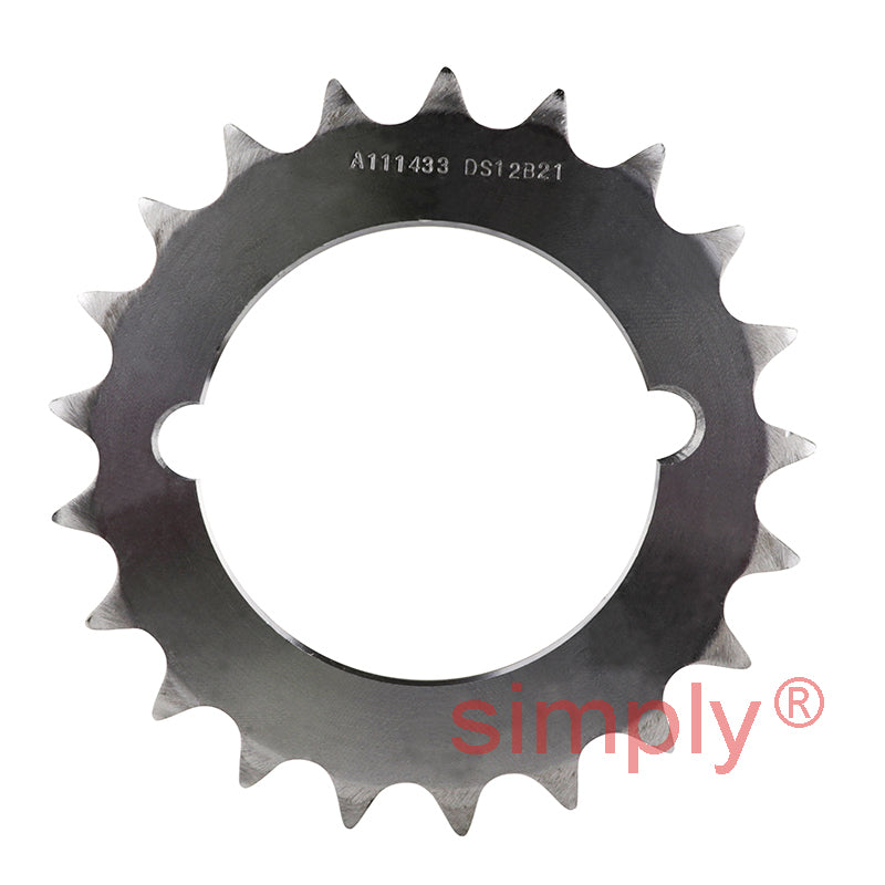 21 Tooth 12B Tapered Bore Double Simplex Sprocket 3/4 inch Pitch Chain