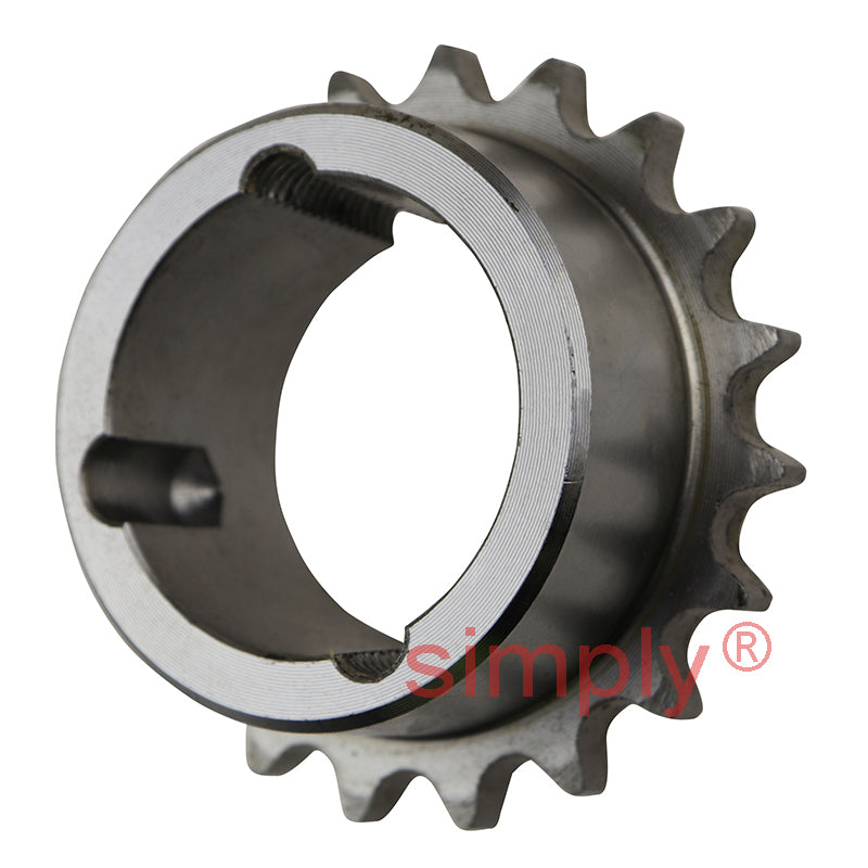18 Tooth 06B Simplex Sprocket Tapered Locking Bush Type for 3/8 inch Pitch Chain - Bush not Incl.