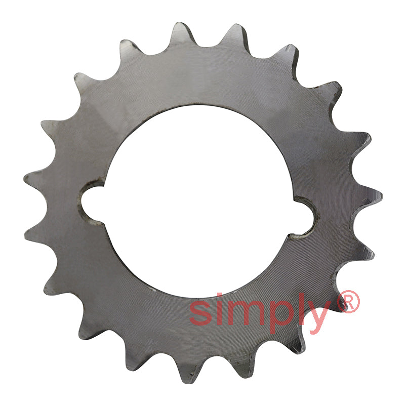 18 Tooth 06B Simplex Sprocket Tapered Locking Bush Type for 3/8 inch Pitch Chain - Bush not Incl.