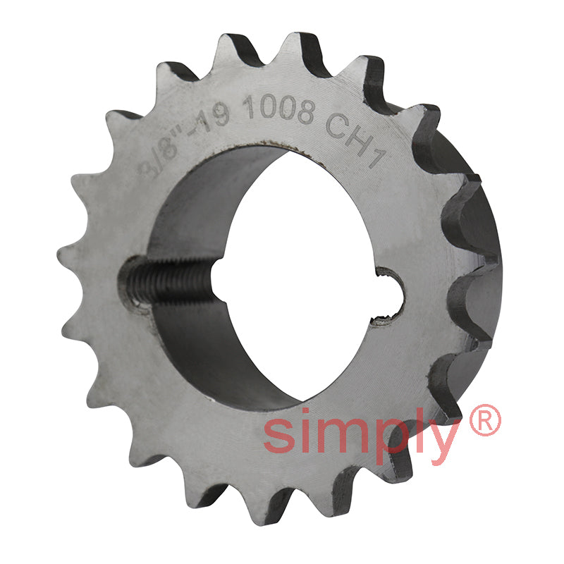 19 Tooth 06B Simplex Sprocket Tapered Locking Bush Type for 3/8 inch Pitch Chain - Bush not Incl.