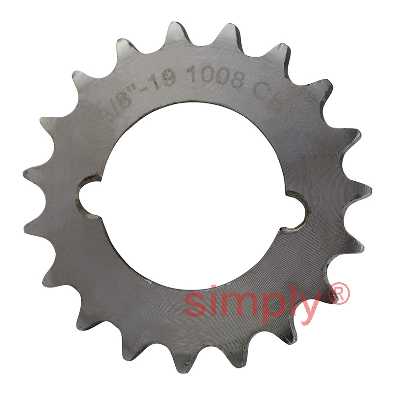 19 Tooth 06B Simplex Sprocket Tapered Locking Bush Type for 3/8 inch Pitch Chain - Bush not Incl.