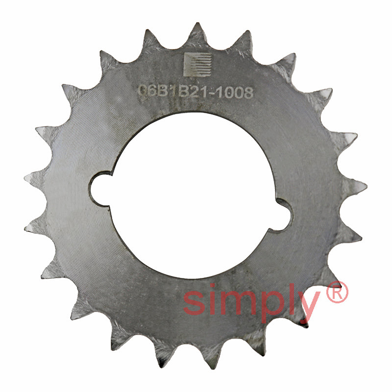 21 Tooth 06B Simplex Sprocket Tapered Locking Bush Type for 3/8 inch Pitch Chain - Bush not Incl.