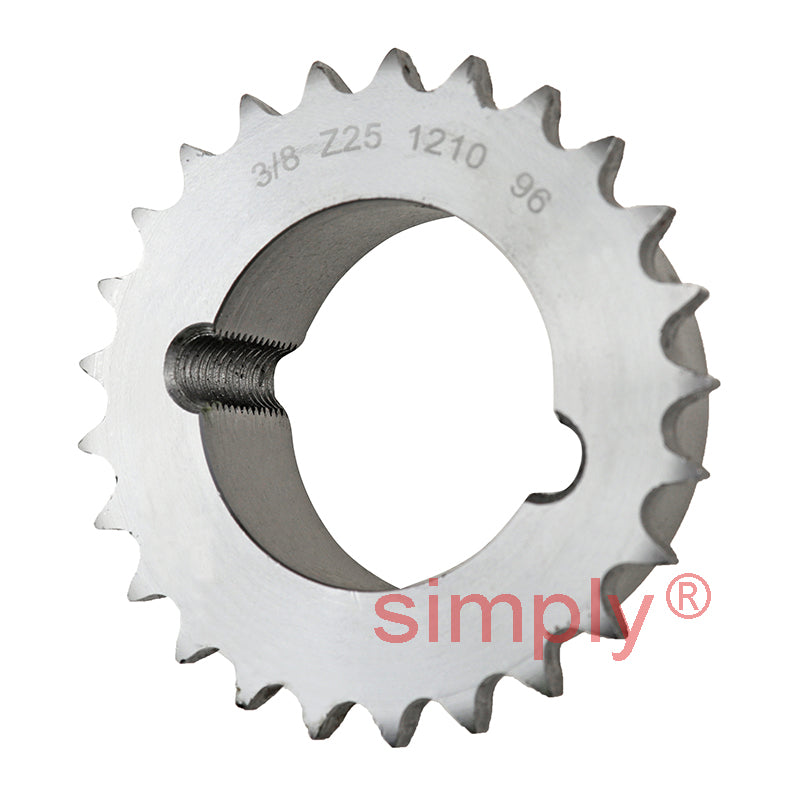 25 Tooth 06B Simplex Sprocket Tapered Locking Bush Type for 3/8 inch Pitch Chain - Bush not Incl.