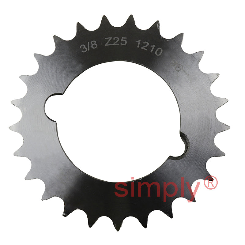 25 Tooth 06B Simplex Sprocket Tapered Locking Bush Type for 3/8 inch Pitch Chain - Bush not Incl.