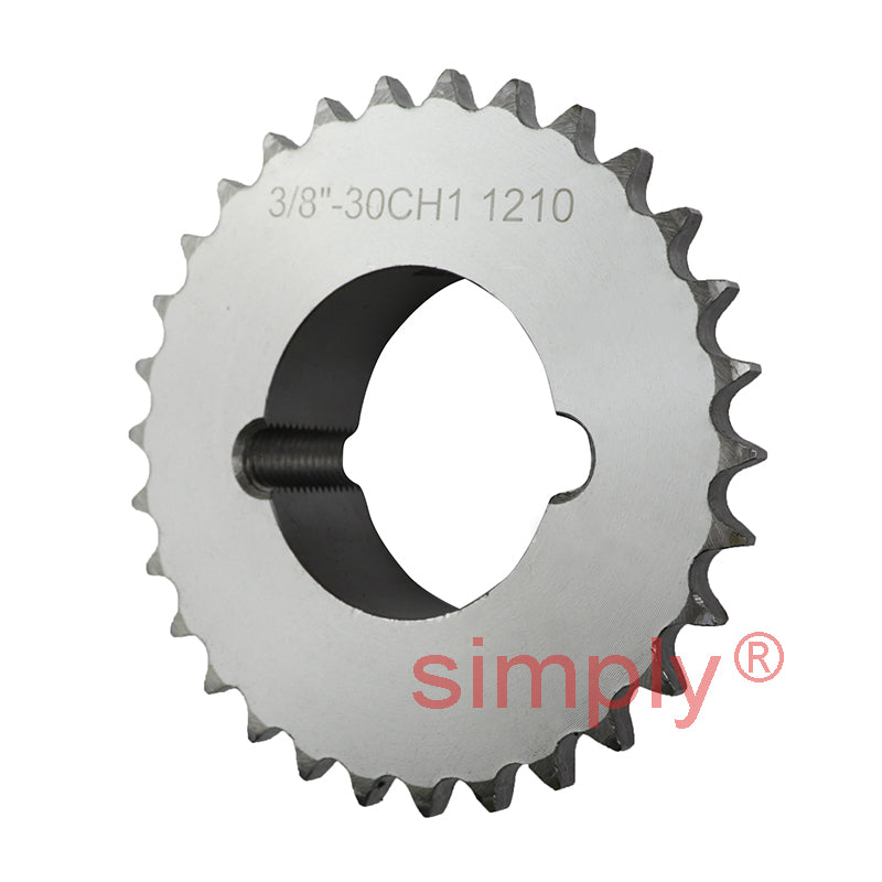 30 Tooth 06B Simplex Sprocket Tapered Locking Bush Type for 3/8 inch Pitch Chain - Bush not Incl.