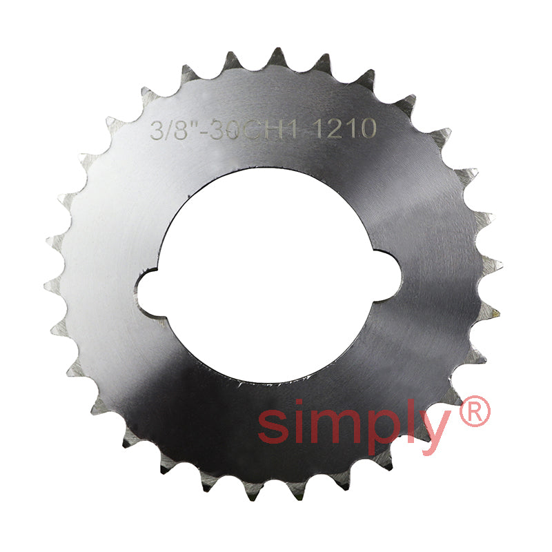 30 Tooth 06B Simplex Sprocket Tapered Locking Bush Type for 3/8 inch Pitch Chain - Bush not Incl.