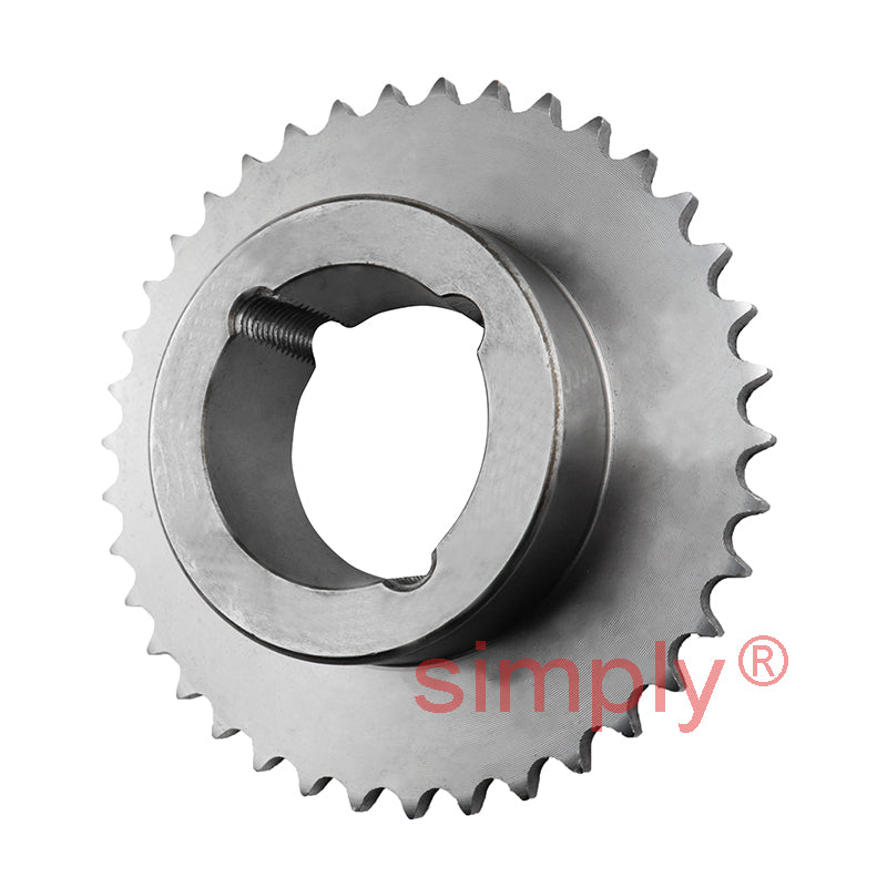 38 Tooth 06B Simplex Sprocket Tapered Locking Bush Type for 3/8 inch Pitch Chain - Bush not Incl.