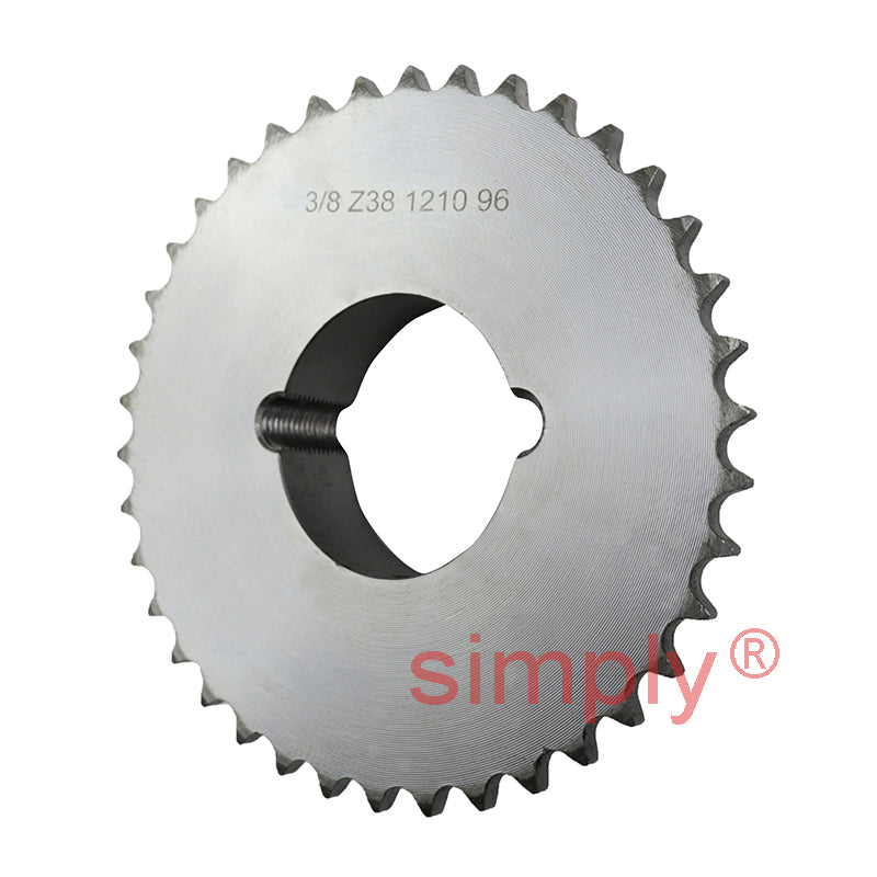 38 Tooth 06B Simplex Sprocket Tapered Locking Bush Type for 3/8 inch Pitch Chain - Bush not Incl.