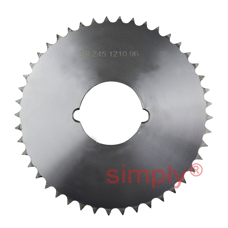 45 Tooth 06B Simplex Sprocket Tapered Locking Bush Type for 3/8 inch Pitch Chain - Bush not Incl.