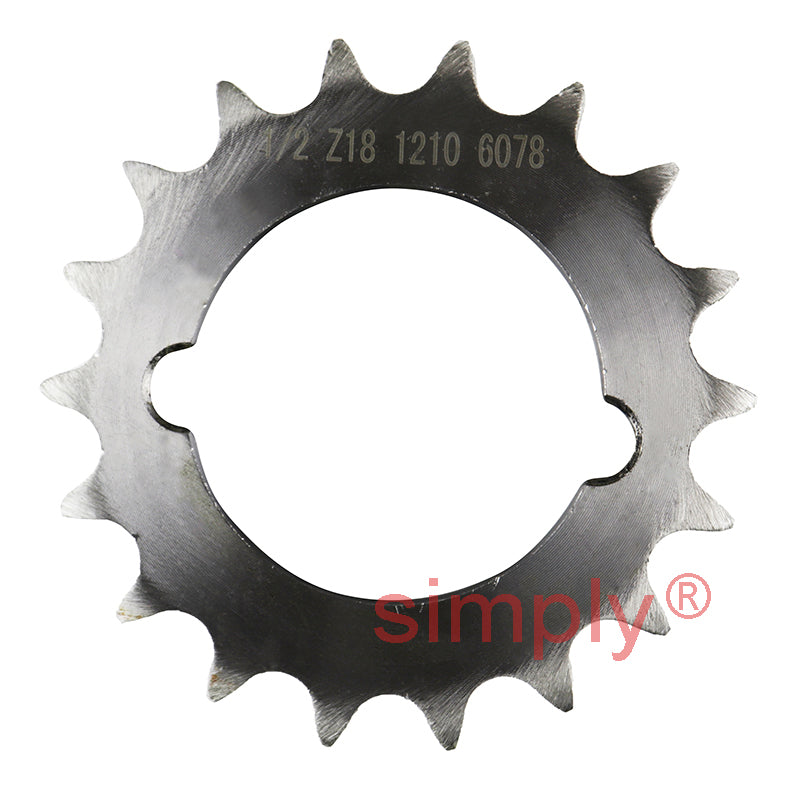 18 Tooth 08B Simplex Sprocket Tapered Locking Bush Type for 1/2 inch Pitch Chain (Bush not Incl.)