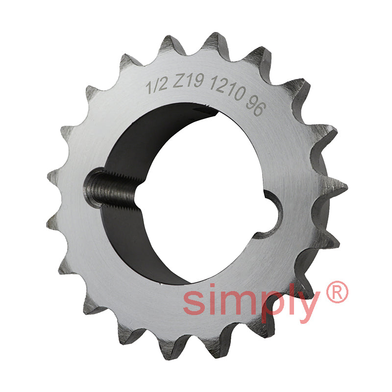 19 Tooth 08B Simplex Sprocket Tapered Locking Bush Type for 1/2 inch Pitch Chain (Bush not Incl.)